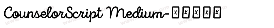 CounselorScript Medium字体转换